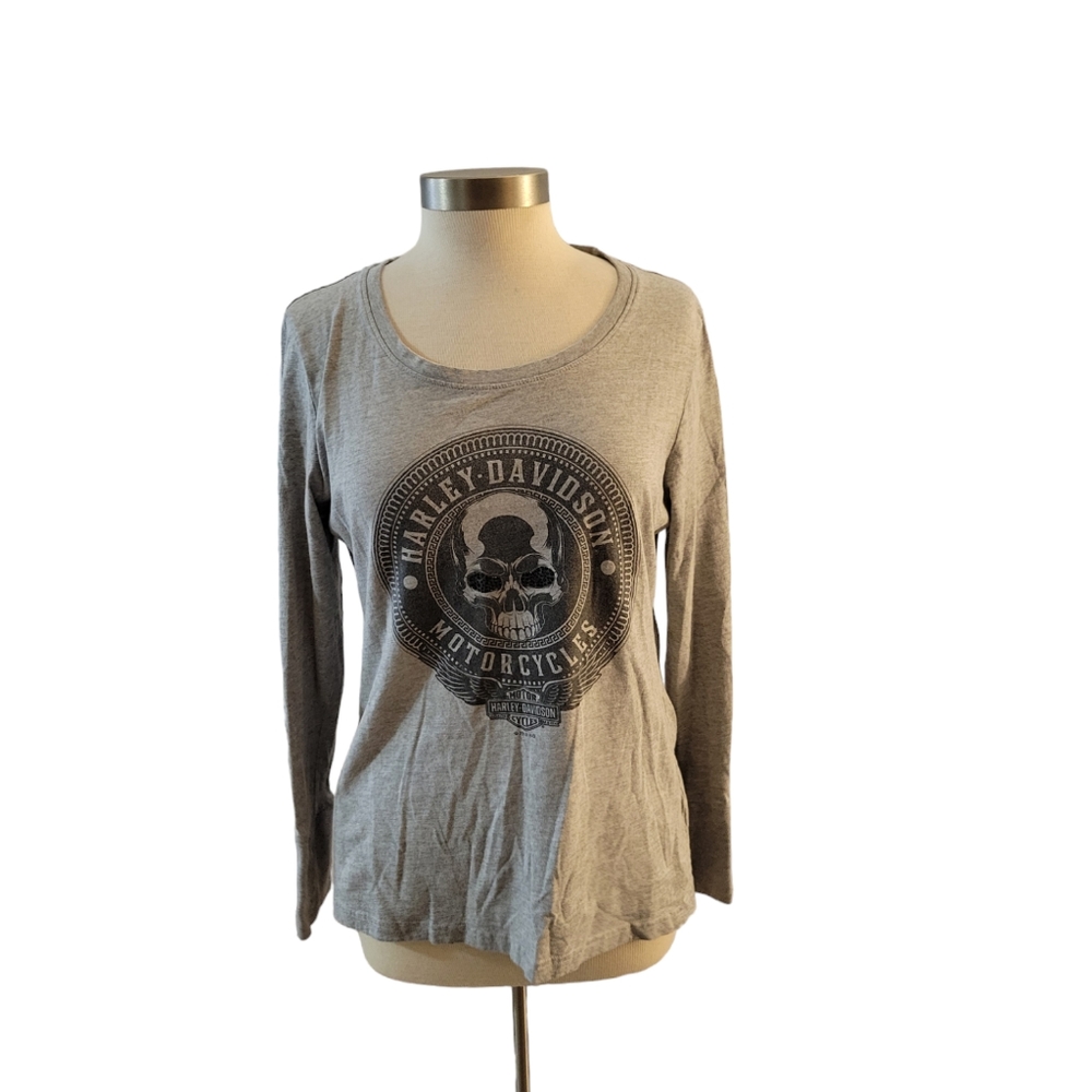 Black Hills Harley Davidson Long Sleeve T Shirt Womans Large